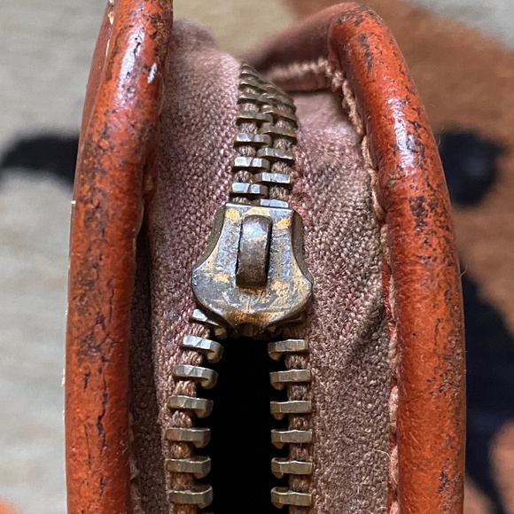 VTG I Lifton I Deep Buff Split Cowhide Leather Zipper Portfolio Underarm Case - Picture 12 of 16